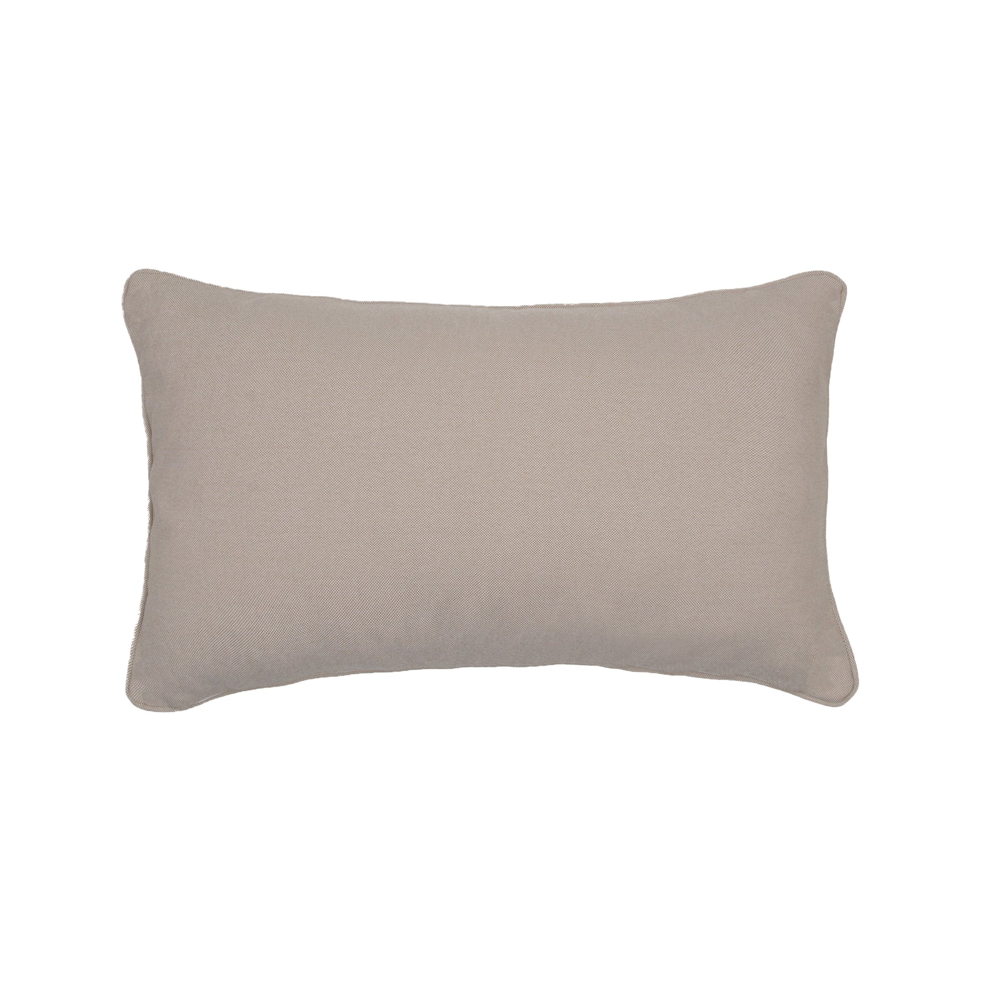 Neutral Shells Embroidered Indoor Outdoor Lumbar Pillow Solid Back